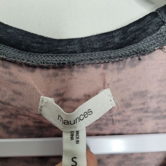 y2k pink black burnout cyber grunge MySpace thin cross wings top small - Picture 3 of 8